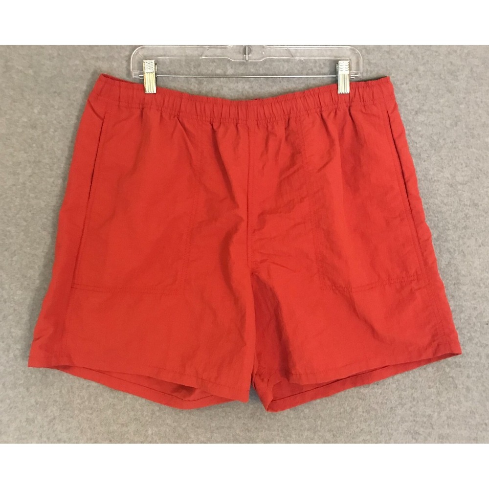 NEW! Alpine Design Swim Trunks Mens Large Rust Lined Shorts Zip Pocket Relaxed